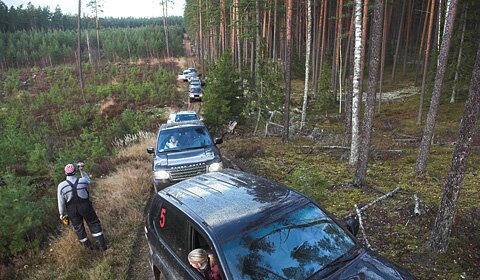 Overland Tour 4x4 jeeps in the wood